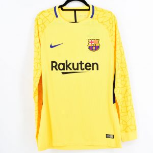 2017-18 Barcelona Player Issue Gk L/S Shirt Yellow Nike *BNWT* L - Image 1