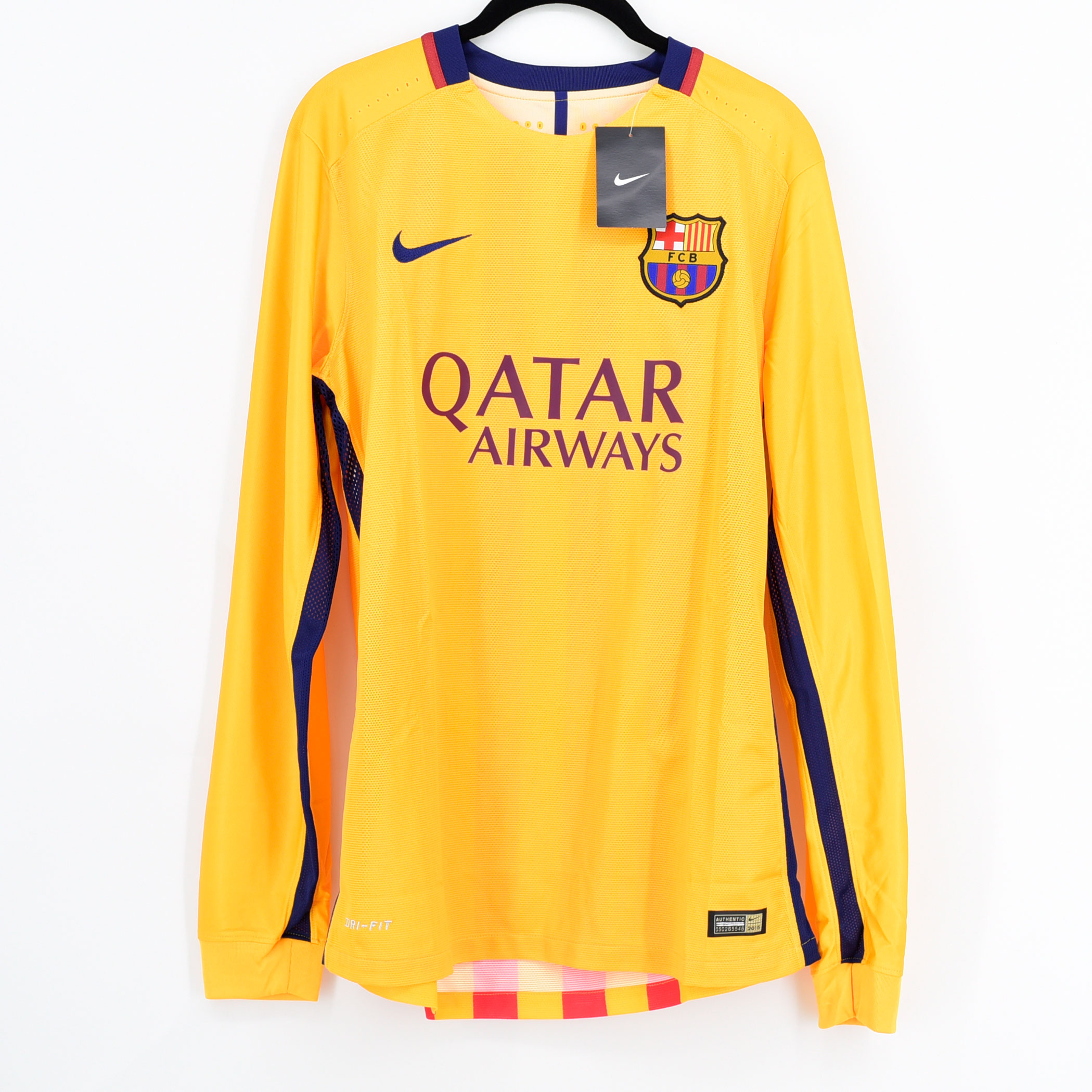 2015-16 Barcelona Player Issue Away L/S Shirt Beko Nike *BNWT* M