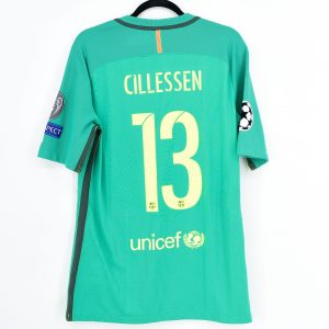 2016-17 Barcelona Player Issue Green GK Shirt #13 CILLESSEN CL Match Un Worn