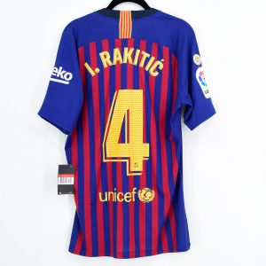2018-19 Barcelona Player Issue Home Shirt #4 I. RAKITIC Match Un Worn - Image 1
