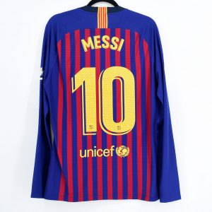 2018-19 Barcelona Player Issue Home L/S Shirt #10 MESSI Match Un Worn - Image 1