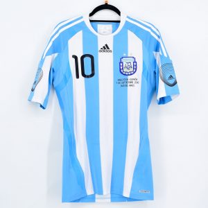 2010 Argentina Player Issue Home Shirt #10 MESSI Adidas Techfit (Excellent) L - Image 2