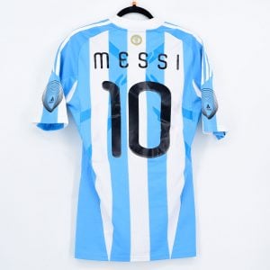 2010 Argentina Player Issue Home Shirt #10 MESSI Adidas Techfit (Excellent) L - Image 1