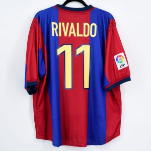 1998-99 Barcelona Home Shirt CL #11 RIVALDO Nike (Very Good) XL