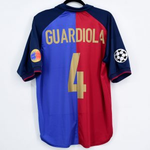 1999-00 Barcelona Home Shirt #4 GUARDIOLA Centenario CL Nike (Very Good) M - Image 1