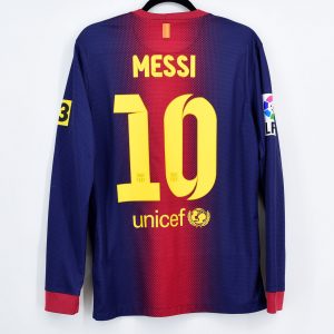 2012-13 Barcelona Home L/S Shirt #10 MESSI Nike (Excellent) S