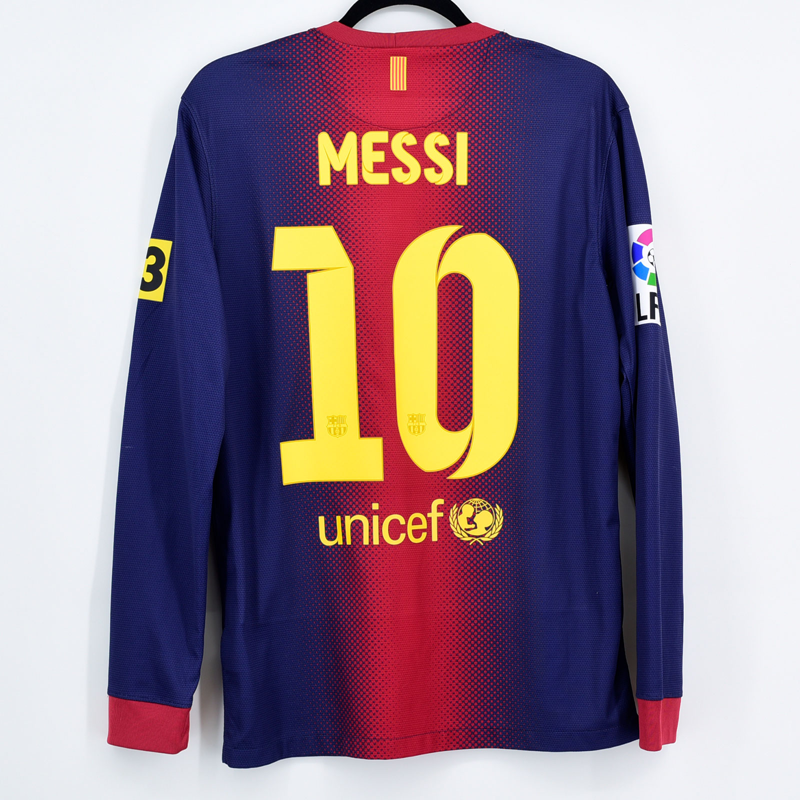 2012-13 Barcelona Home L/S Shirt #10 MESSI Nike (Excellent) S