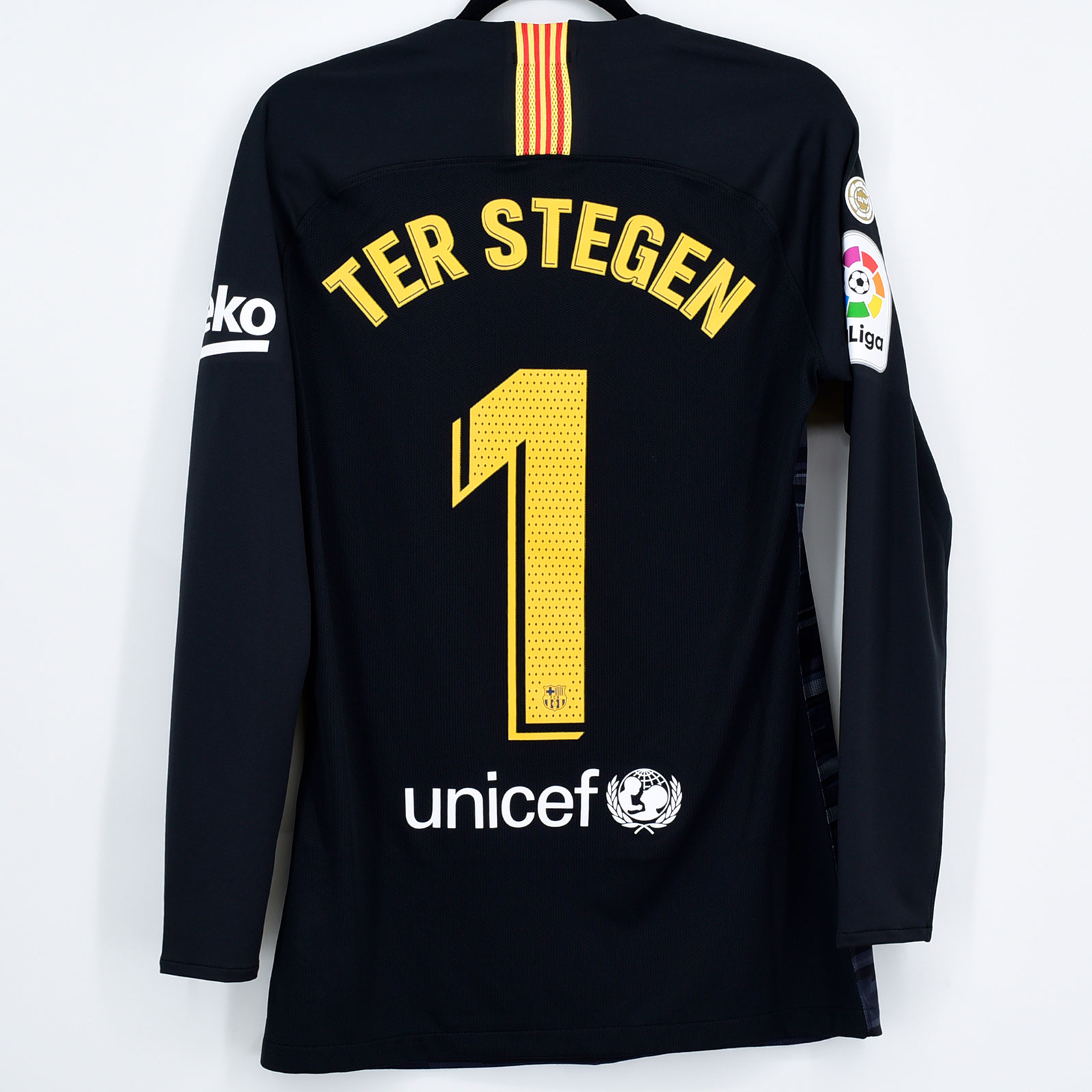 2019-20 Barcelona Player Issue Black GK Shirt #1 TER STEGEN La