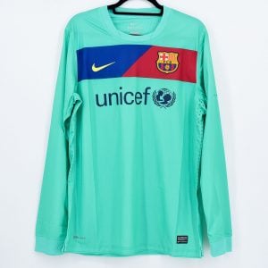 2010-11 Barcelona Player Issue Away Long Sleeve Shirt (Nike) (Size L)