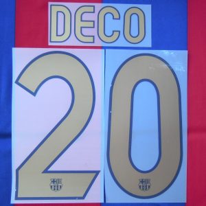 2006-07 Barcelona Player Issue Name Set Sipesa - #20 DECO