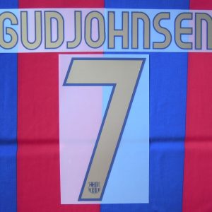 2006-07 Barcelona Player Issue Name Set Sipesa - #7 GUDJOHNSEN