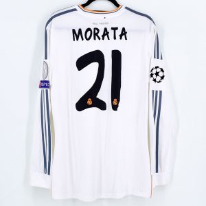 2013-14 Real Madrid Home Shirt Player Issue #21 MORATA Final CL Formotion (Very Good) - Image 1