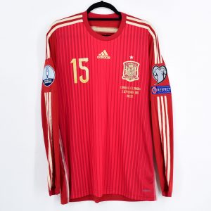 2015 Spain Home Shirt #15 RAMOS Match Worn vs Slovakia - Image 2
