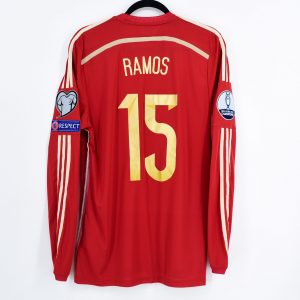 2015 Spain Home Shirt #15 RAMOS Match Worn vs Slovakia - Image 1