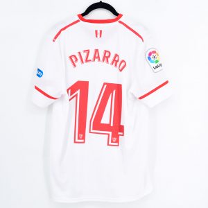 2017-18 Sevilla FC Home Shirt #14 PIZARRO Match Worn SS - Image 1