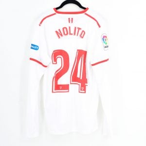 2017-18 Sevilla FC Home Shirt #24 NOLITO Match Worn - Image 1
