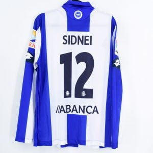 2016-17 Deportivo Match Issue Home Shirt L/S #12 SIDNEI *BNWT* L