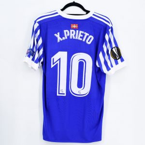 2014-15 Real Sociedad Home Shirt Europa League #10 XABI PRIETO Adidas *BNWT* M