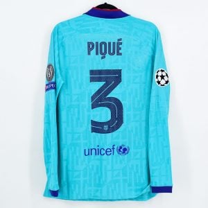 2019-20 Barcelona Third Shirt #3 Piqué Champions League Match Un Worn - Image 1