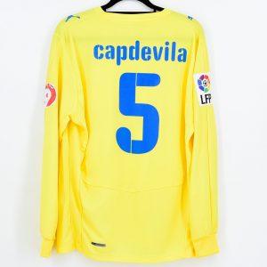2008-09 Villarreal Home Shirt #15 CAPDEVILLA Match Worn