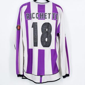 2001-02 Valladolid Home Shirt #18 RICCHETTI Match Worn - Image 1