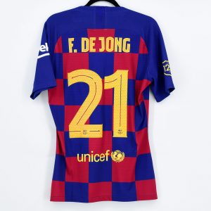 2019-20 Barcelona Player Issue Home Shirt #21 F. DE JONG Gamper Match Un Worn