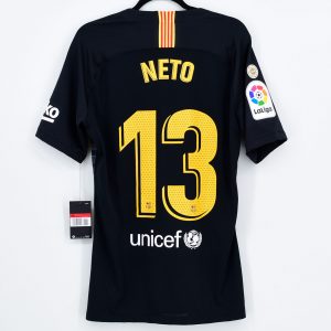 2019-20 Barcelona Player Issue Black GK Shirt #13 NETO La Liga Match Un Worn