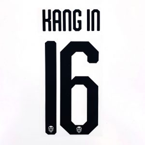 2019-20 Valencia CF Name Set Home #16 KANG IN Repro Champions League