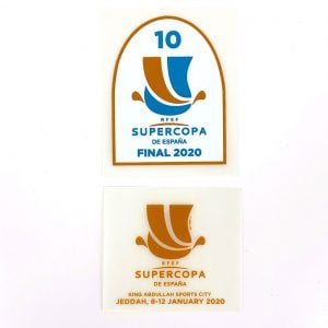 Original Player Issue 2019-20 Supercopa 2020 Patch Real Madrid Gold home Jeddah