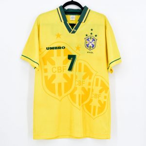 Brazil 1994 Home Shirt #7 BEBETO (Very Good) L - Image 2