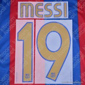 Official Reissue 2006-07 Barcelona La Liga Home Away Third Name Set #10 MESSI (Sipesa)