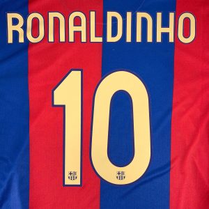 Official Reissue 2006-07 Barcelona Name Set #10 RONALDINHO Sipesa - Image 3