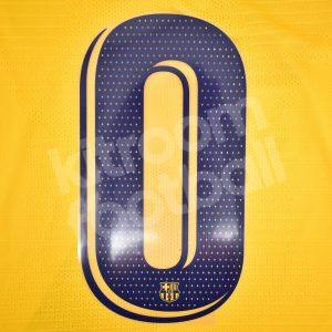 2019-21 Barcelona Player Issue Name Set Away La Liga - #0 (Only Number)