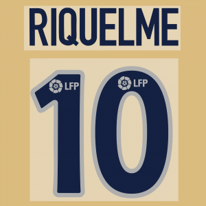 2002-03 Barcelona Name Set #10 RIQUELME (Away LFP) Repro