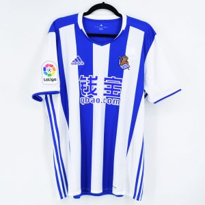 2016-17 Real Sociedad Home Shirt #11 CARLOS VELA Adidas L - Image 2