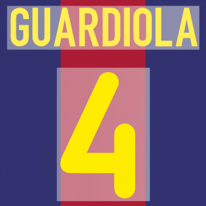 2000-01 Barcelona Home Name Set Repro - #4 GUARDIOLA