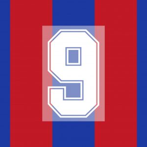 1980-91 Barcelona Home MEYBA Number #9 (Laudrup) Dorsal