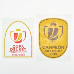 Original Player Issue 2019-20 Copa del Rey Patch Valencia + Campeón 2019 - Image 1