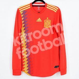 2018 Spain Home Shirt Player Issue Climachill (Size 4) L/S