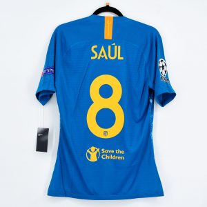 2018-19 Atletico Madrid Player Issue Third Shirt #8 SAUL Champions League