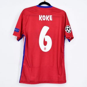 2015-16 Atletico Madrid Player Issue Final Milano 2016 Home Shirt #6 KOKE
