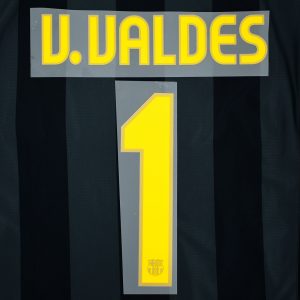 2007-08 Barcelona Goalkeeper Name Set #1 V. VALDES Repro