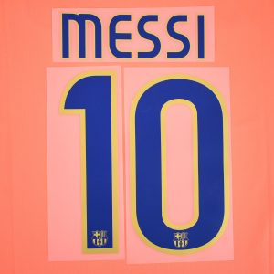 2008-10 Barcelona Name Number Set Away #10 MESSI Repro v2 - Image 1