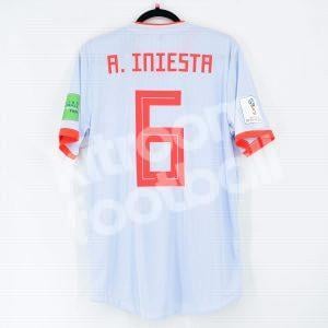 Spain World Cup 2018 Away Shirt Authentic #6 A. INIESTA L Climachill vs Portugal