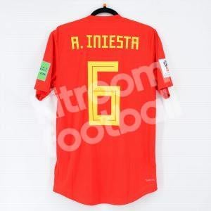 Spain World Cup 2018 Home Shirt Authentic #6 A. INIESTA M Climachill vs Russia
