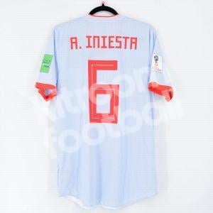 Spain World Cup 2018 Away Shirt Player Issue #6 A. INIESTA 8 Climachill vs Portugal