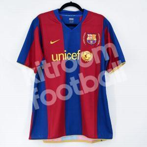 2007-08 Barcelona Player Issue Home Shirt L Champions League - Image 1