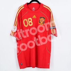 Spain Home Shirt #8 CAMPEONES Euro 2008 (Excellent) XL - Image 2
