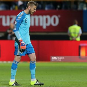 2015 Spain Goalkeeper Shirt #13 DE GEA Player Issue Adizero - Image 3
