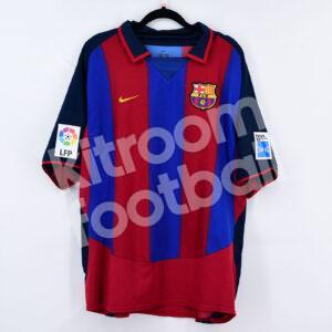 2003-04 Barcelona Home Shirt #10 RONALDINHO (Very Good) L - Image 3